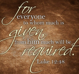 For everyone to whom much is given, from him much will be required