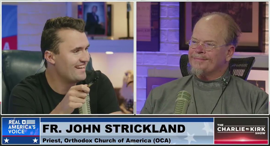 Charlie Kirk and Fr. John Strickland Discuss Orthodox Christianity - Full Interview